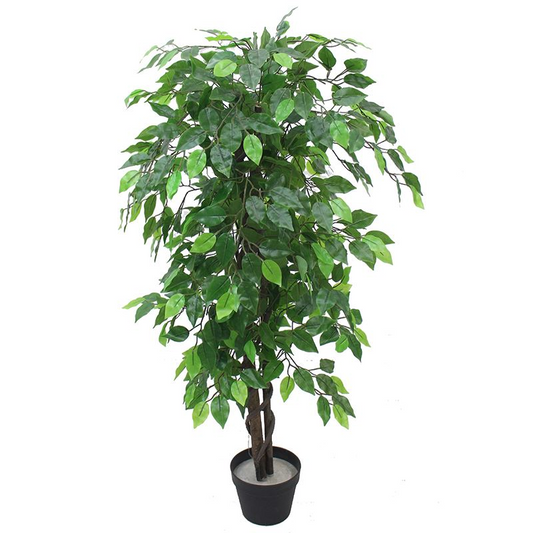 Artificial Ficus Tree Plant Green Bushy Ficus 120cm