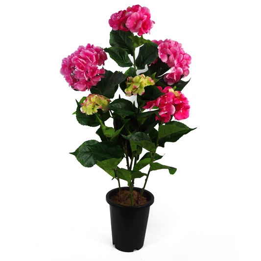 Artificial Large Hydrangea Plant Bush Pink