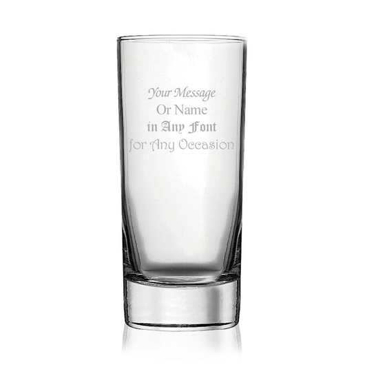 Personalised Engraved Side Hiball 13oz Wedding Gin Birthday  - Any Message Engraved