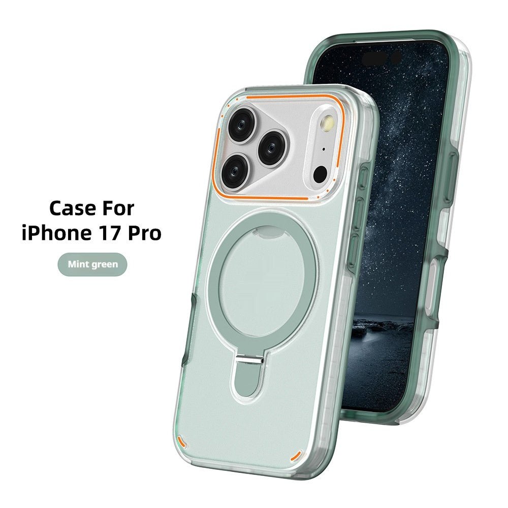 360 Rotation Stand Holder Magnetic Matte Phone Case For I-Phone 17 Pro 17 Max Plus Shockproof Protection Cover Shell | Luxury Home Accessories | Heulog Glow