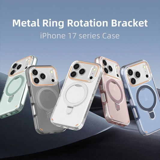 360 Rotation Stand Holder Magnetic Matte Phone Case For I-Phone 17 Pro 17 Max Plus Shockproof Protection Cover Shell | Luxury Home Accessories | Heulog Glow