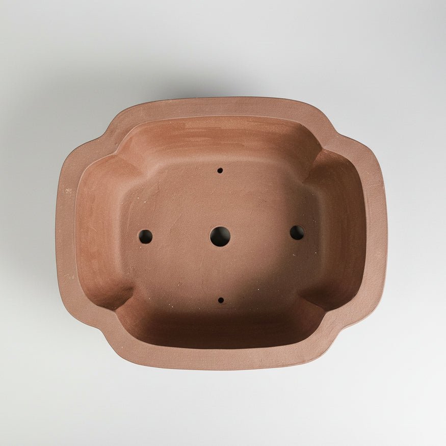 37cm Unglazed Bonsai Pot | Floral | 37cm x 30cm x 13cm | Brown | Luxury Home Accessories | Heulog Glow