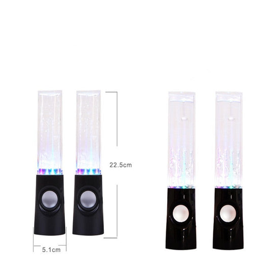 LED Dancing Water Fountain Bluetooth Speaker - Wireless Light Show Music Speaker for Home Party & Desk Decor