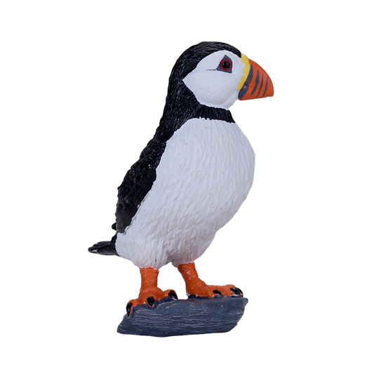 Atlantic Puffin Bird Figurine Realistic Wildlife Model