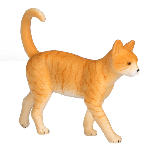 Ginger Tabby Cat Toy Realistic Pet Figurine
