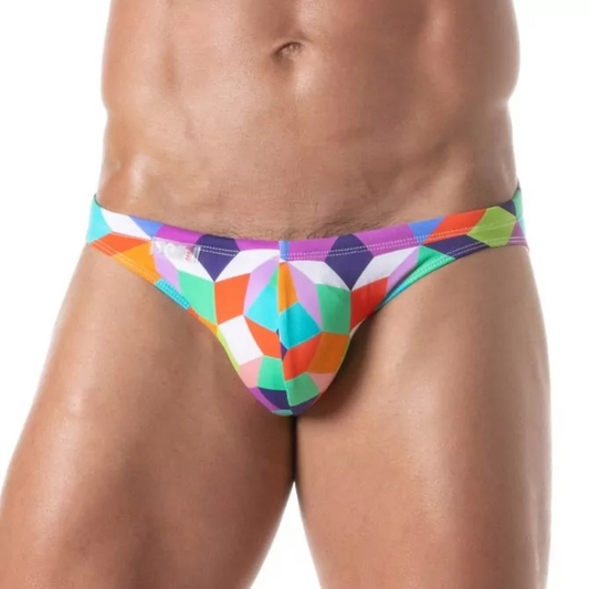 Print Swim Mini Briefs Purple - Size : M