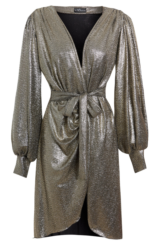 Sequin Wrap Dress