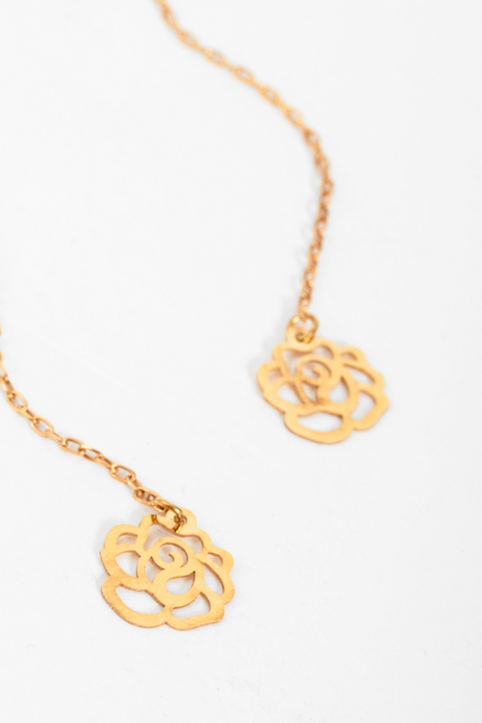 Gold Thread Through Earrings