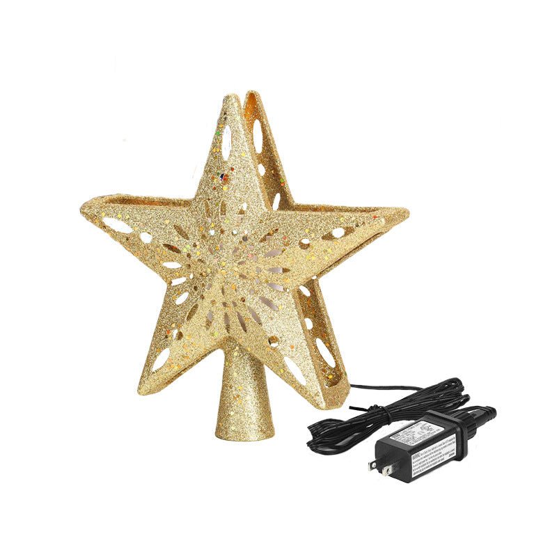 3D LED Christmas Tree Topper Star | Snowflake Projector | Glitter Silver & Gold | Rotating Light | Home Xmas Decoration | Michan Direct | Luxury Home Accessories | Heulog Glow