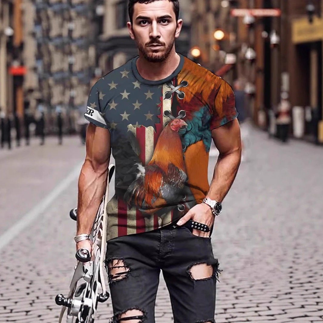 3D Printed Animal Style Vintage Quick-dry T-shirt | Luxury Home Accessories | Heulog Glow