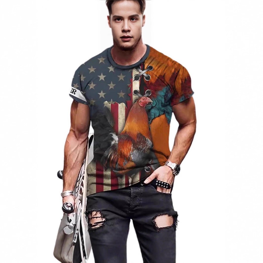 3D Printed Animal Style Vintage Quick-dry T-shirt | Luxury Home Accessories | Heulog Glow