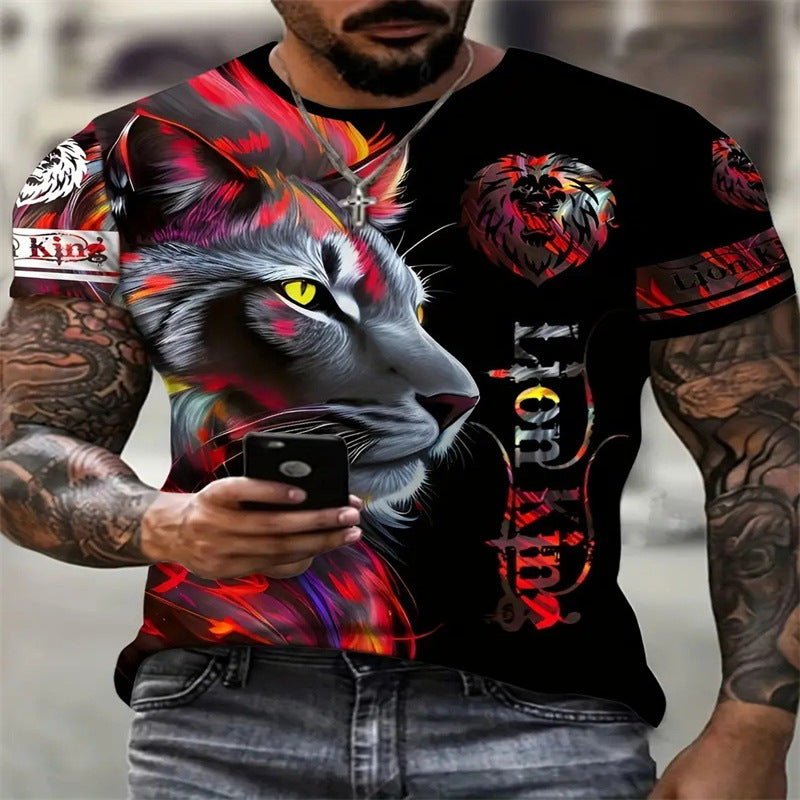 3D Printed Animal Style Vintage Quick-dry T-shirt | Luxury Home Accessories | Heulog Glow