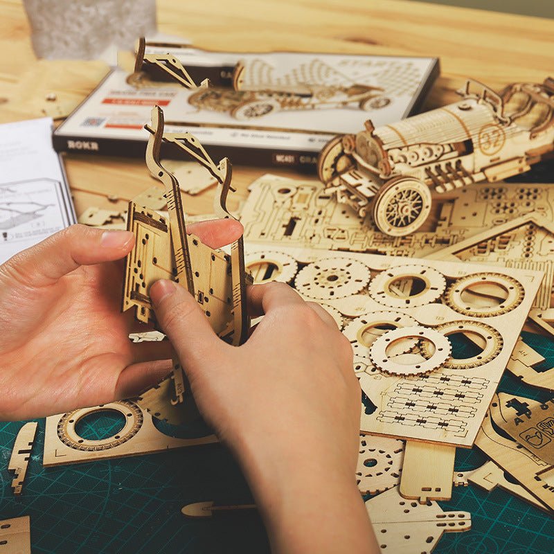 3D Wooden Puzzle Train Model DIY Wooden Train Toy Mechanical Train Model Kit Assembly Model Home Decoration Crafts | Luxury Home Accessories | Heulog Glow