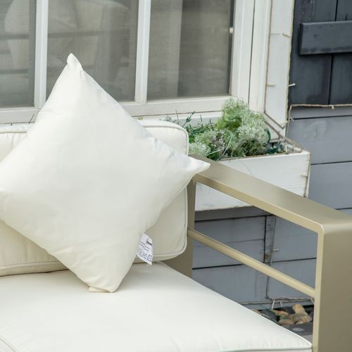 4 PCs Aluminium Garden Furniture Set w/ Thick Padded Cushion | Luxury Home Accessories | Heulog Glow