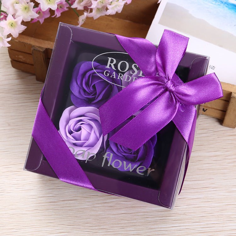 4 Rose Soap Flowers Gift Box For Valentine's Day | Luxury Home Accessories | Heulog Glow