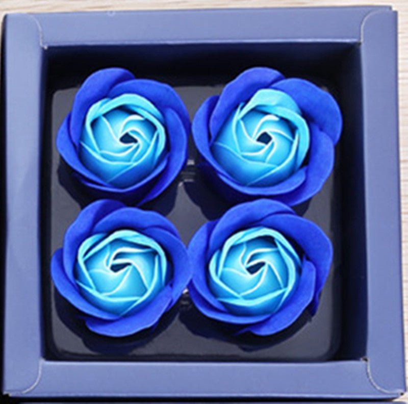 4 Rose Soap Flowers Gift Box For Valentine's Day | Luxury Home Accessories | Heulog Glow