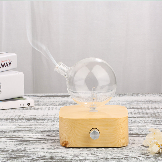 Geo Series "Square" Nebuliser | Waterless Aroma Diffuser | Solid Wood Pure Essential Oil Diffusing