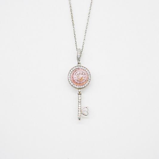 Magic Key Aroma Necklace - Amortentia Pink | Energy & Healing | Diffuse on the go