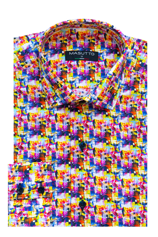 MASUTTO ALBA/05 LONG SLEEVE BUTTON DOWN SHIRT