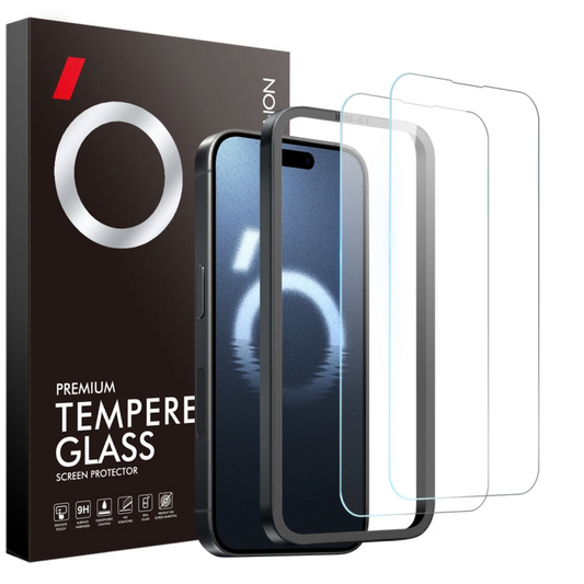 NORTHJO 2pcs Tempered Glass Film with Installation Frame - For iPhone 16 Pro
