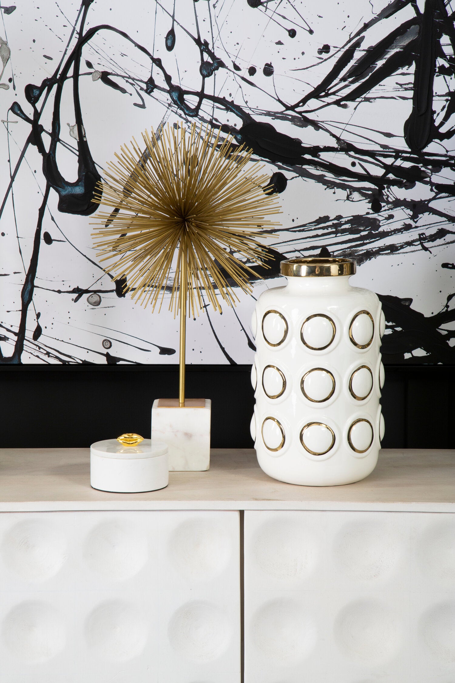 Mirano Gold Finish Starburst Sculpture