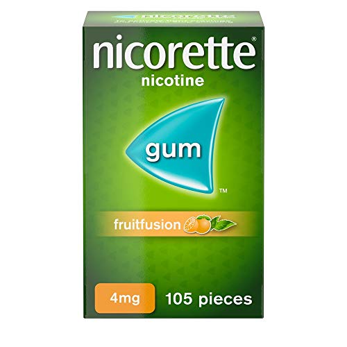 Nicorette Fruitfusion Gum Nicotine 105 Piece, 4 mg (Stop Smoking Aid)