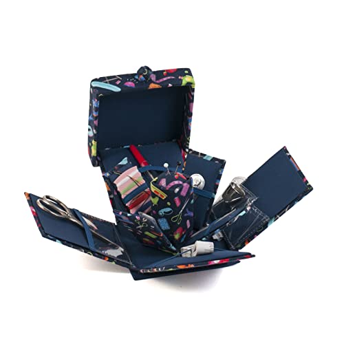 Hobby Gift Filled Sewing Kit - Victorian Style Square - 10.5 x 10.5 x 12.5cm