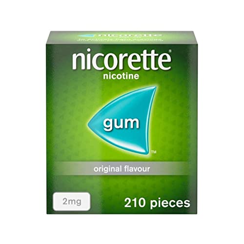 Nicorette Original Gum Nicotine 210 Piece, 4 mg (Stop Smoking Aid)