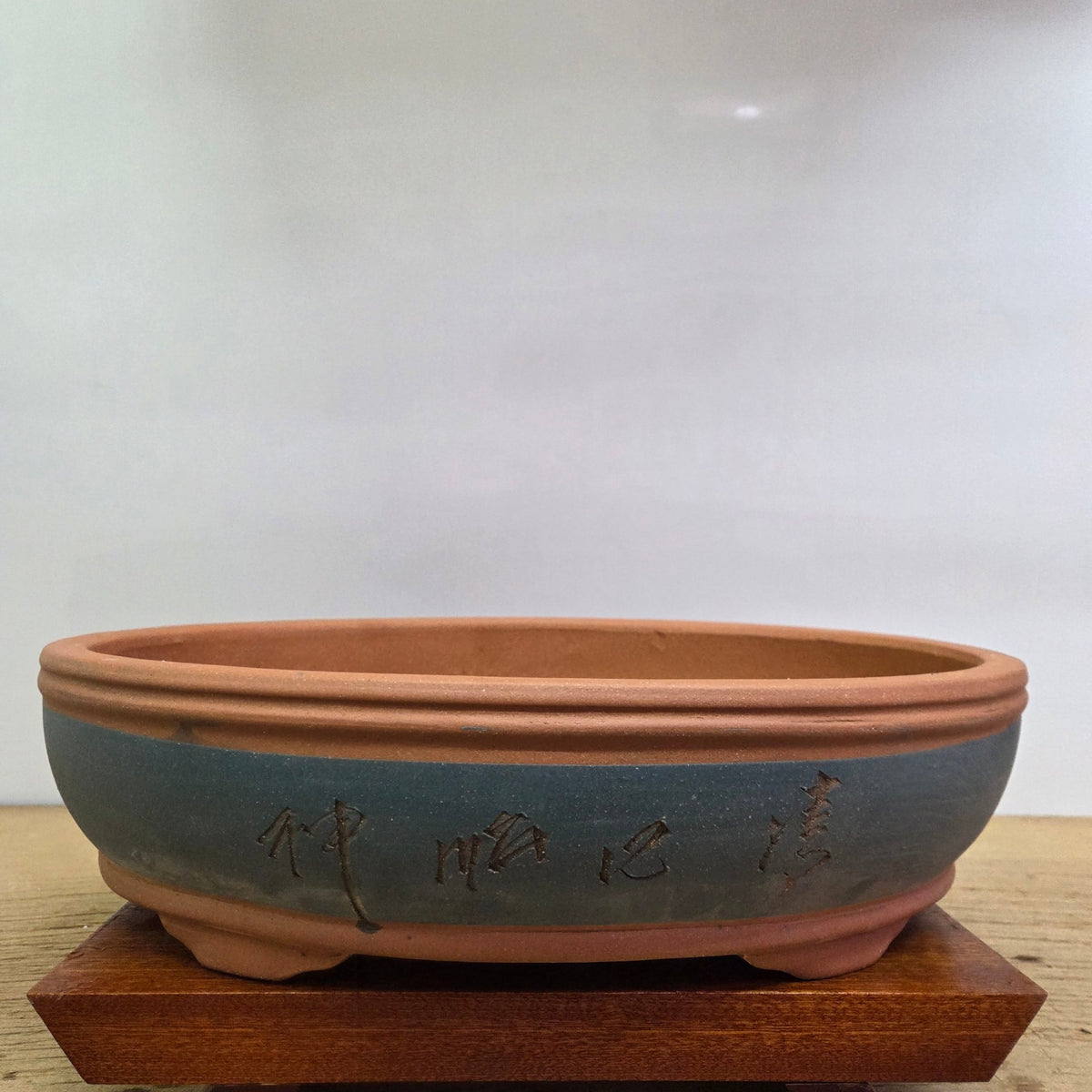 42cm Premium Unglazed Bonsai Pot | Oval | 42cm x 31cm x 11cm | Painted | Luxury Home Accessories | Heulog Glow