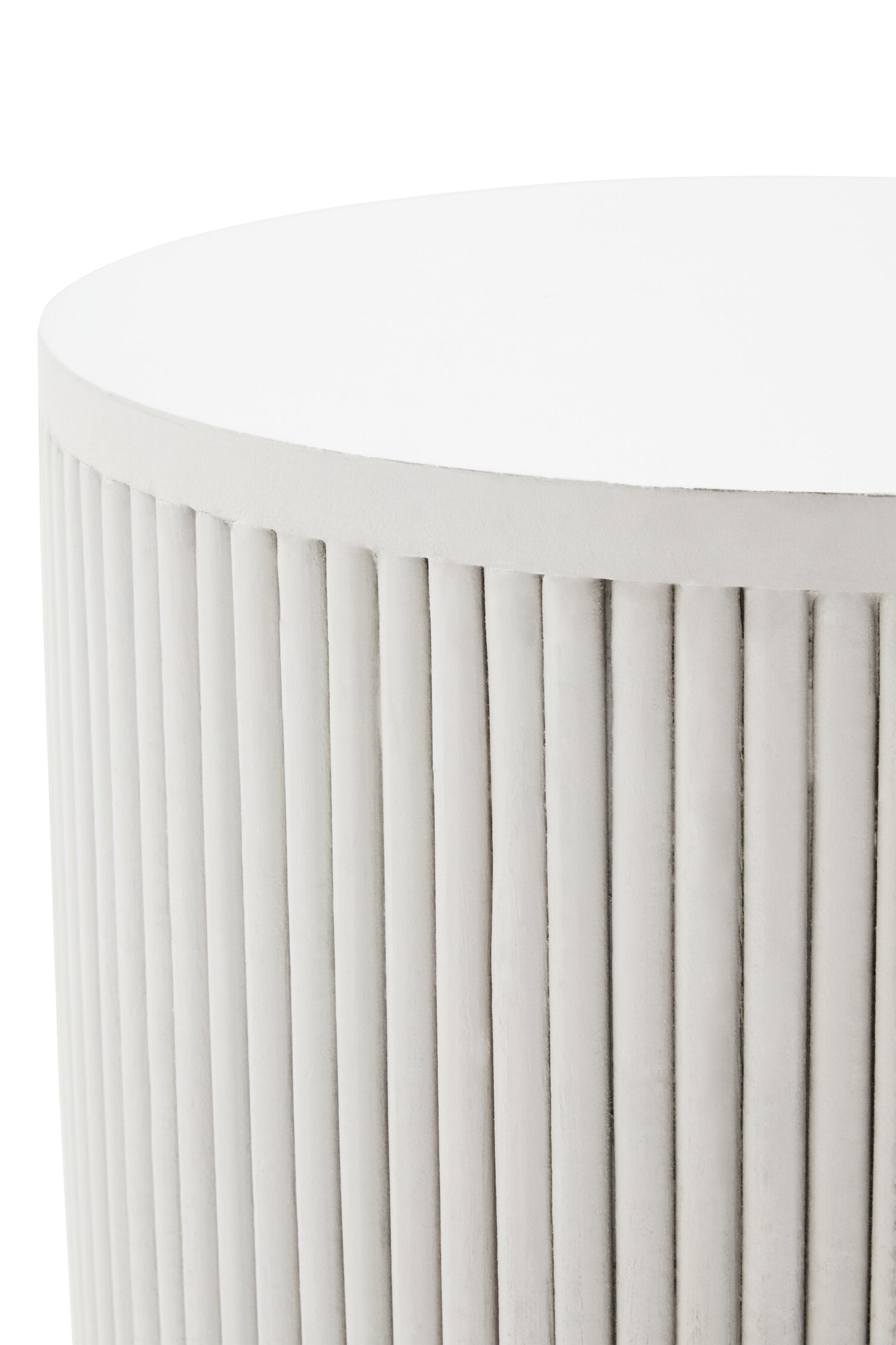 Walsa Whitewash Mango Wood Ridge Detail Side Table