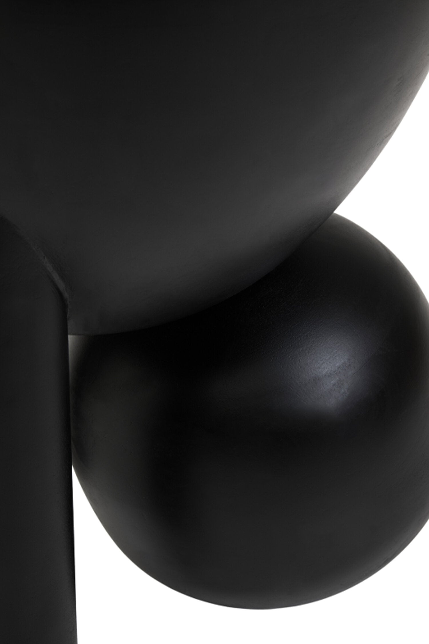 Walsa Black Finish Mango Wood Ball Detail Side Table