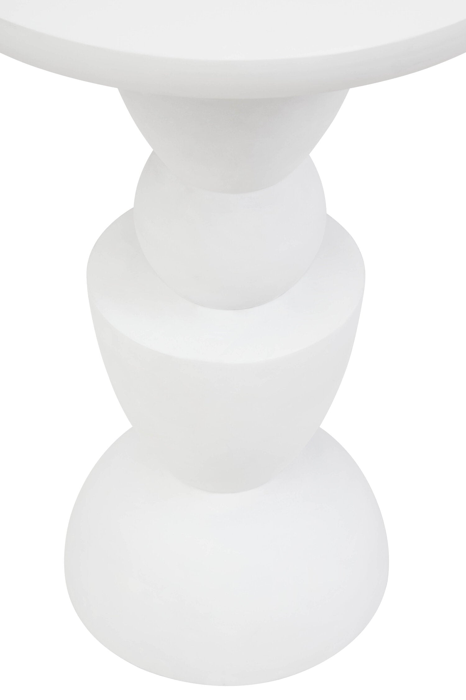 Walsa Whitewash Mango Wood Circle Column Detail Side Table