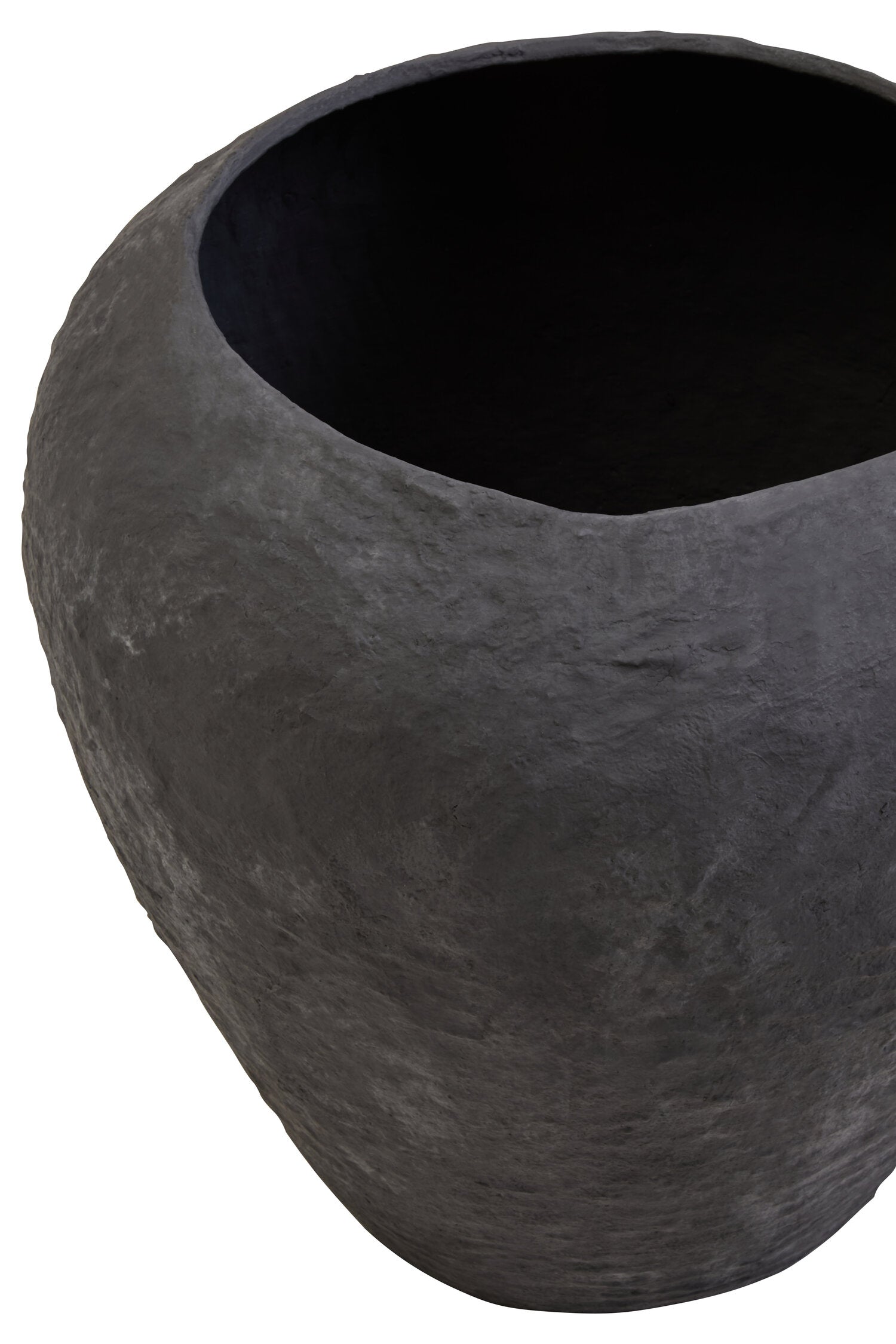 Sanai Cotton Mache Large Black Planter