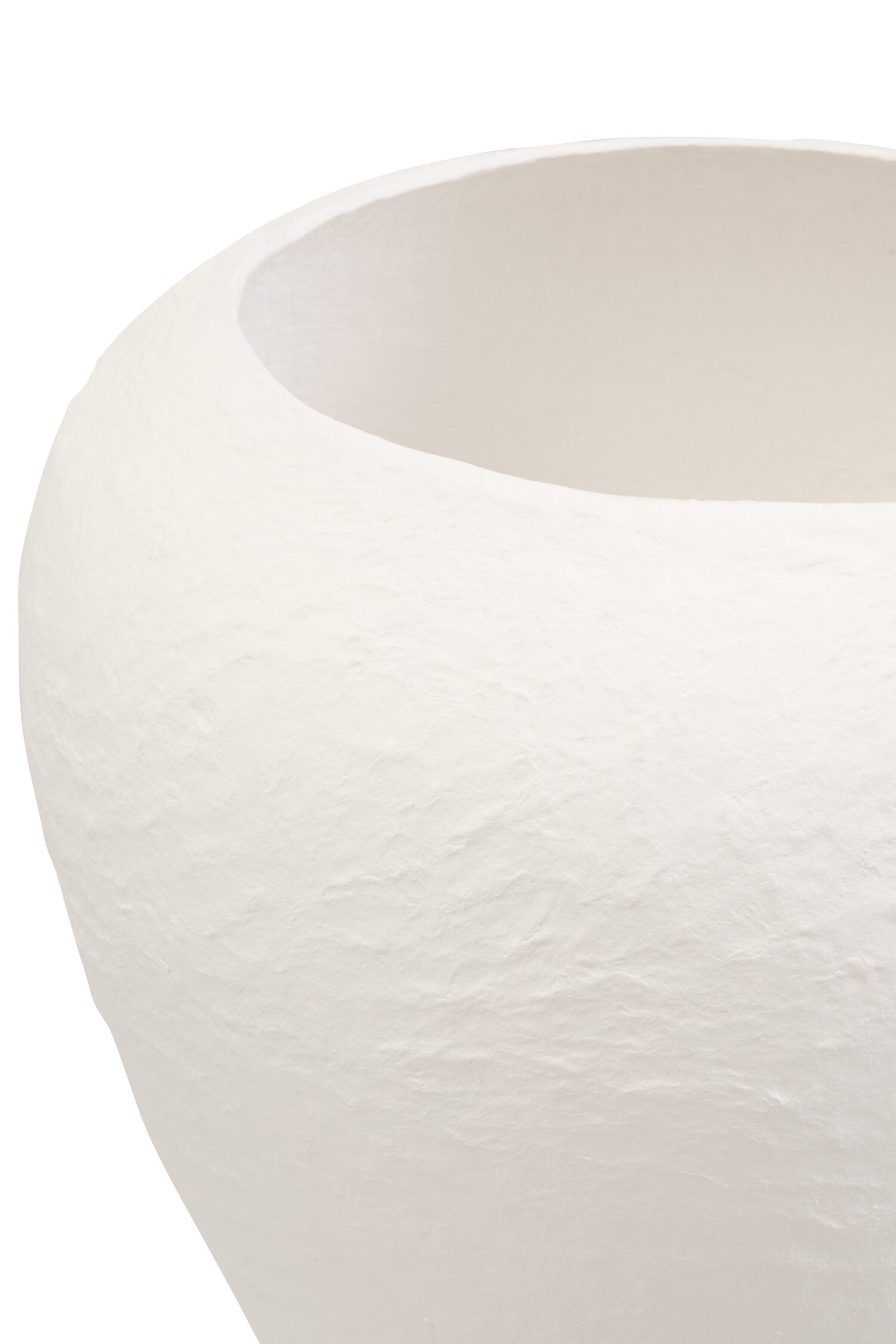 Sanai Cotton Mache Large White Planter