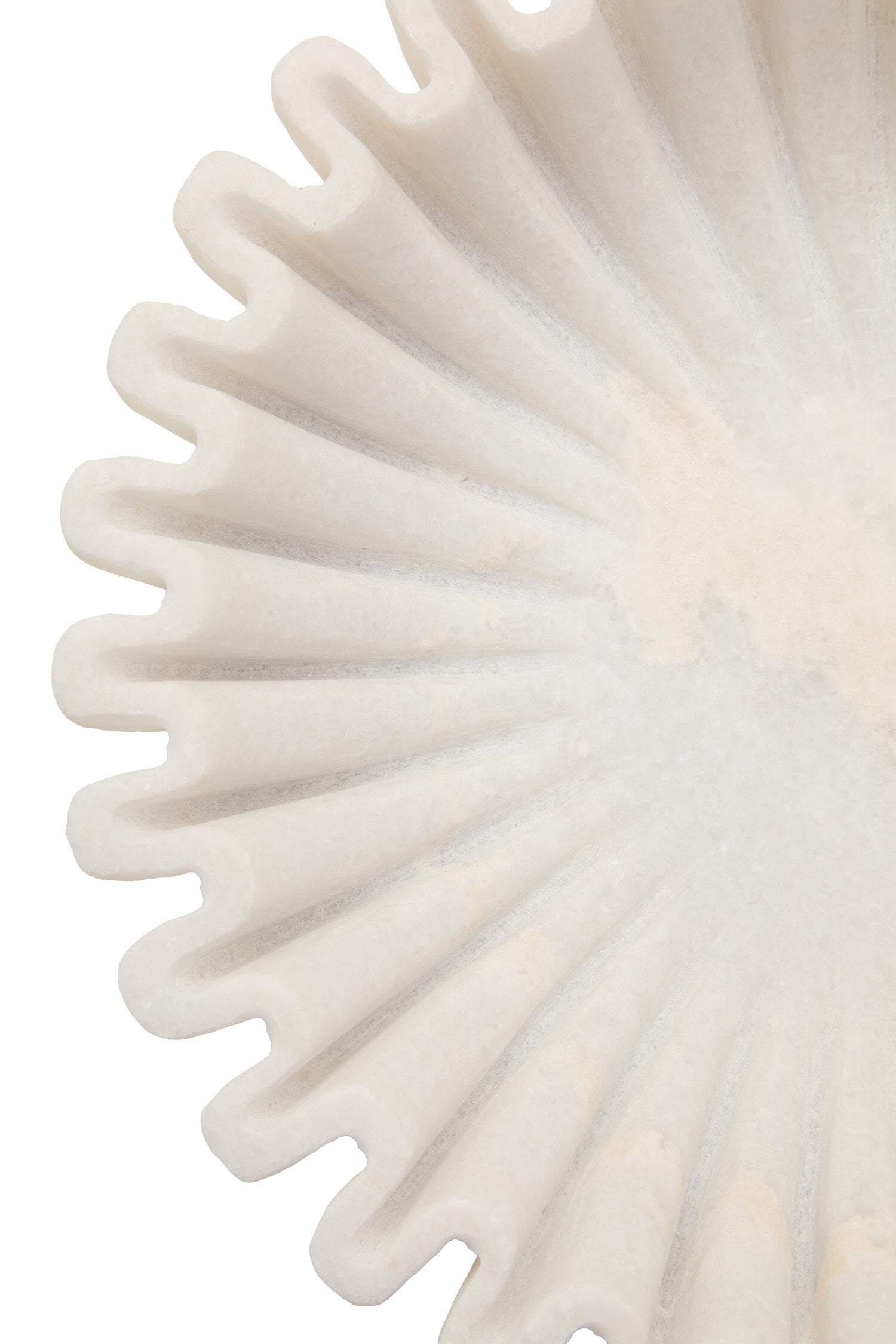 Savio Small White Fluted Marble Bowl