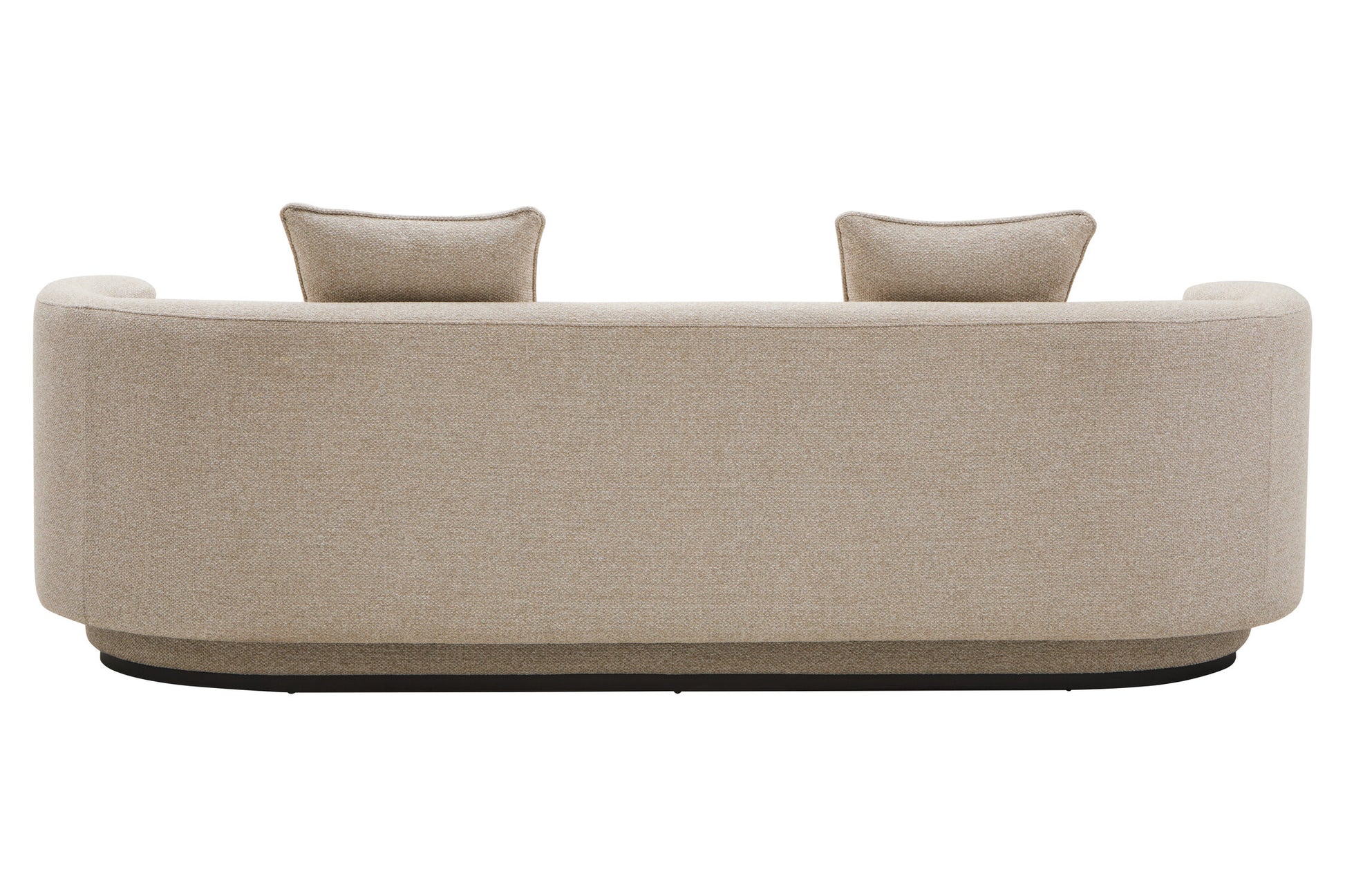 Oratino Ivory Linen 3 Seater Curved Sofa