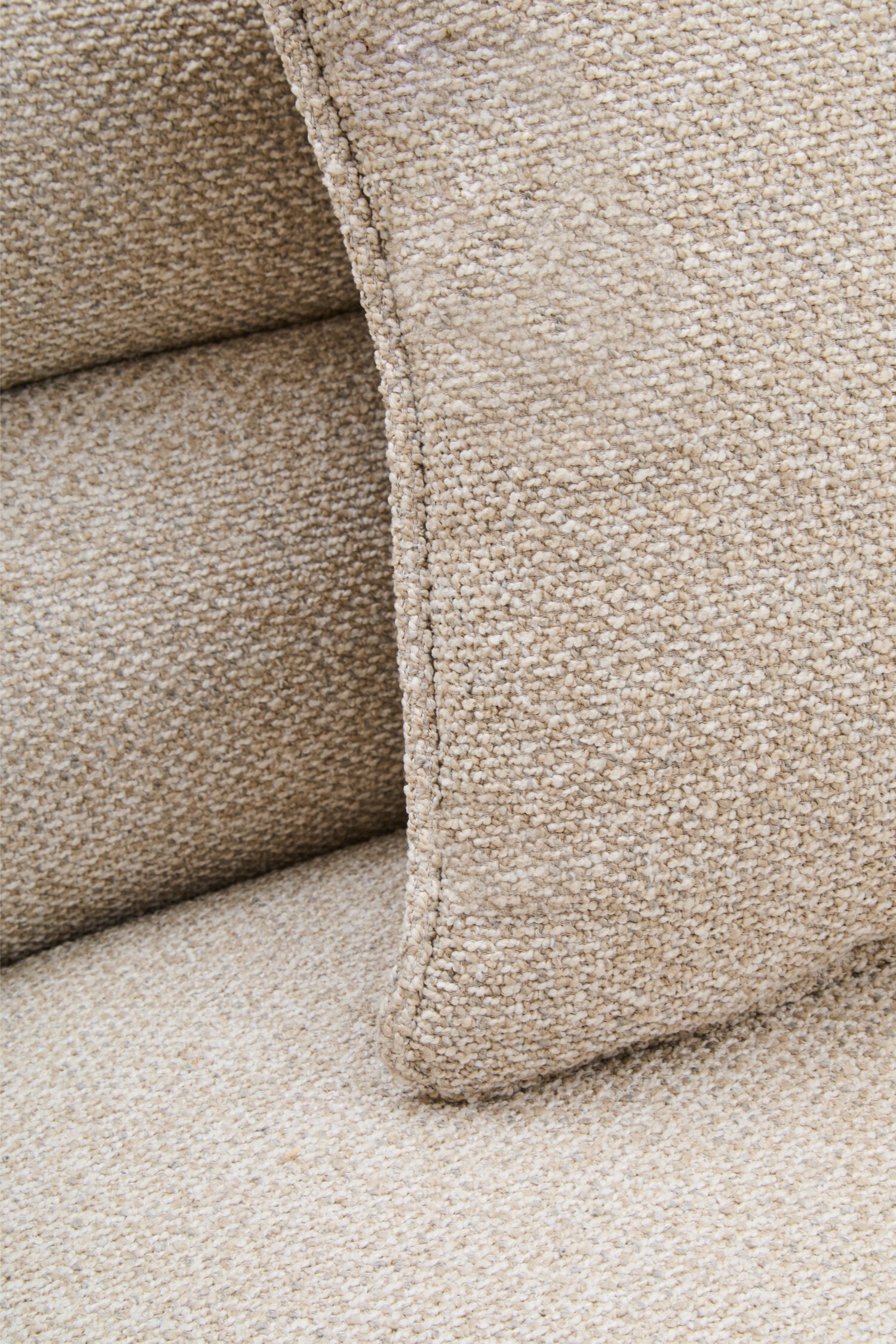 Oratino Ivory Linen 3 Seater Curved Sofa