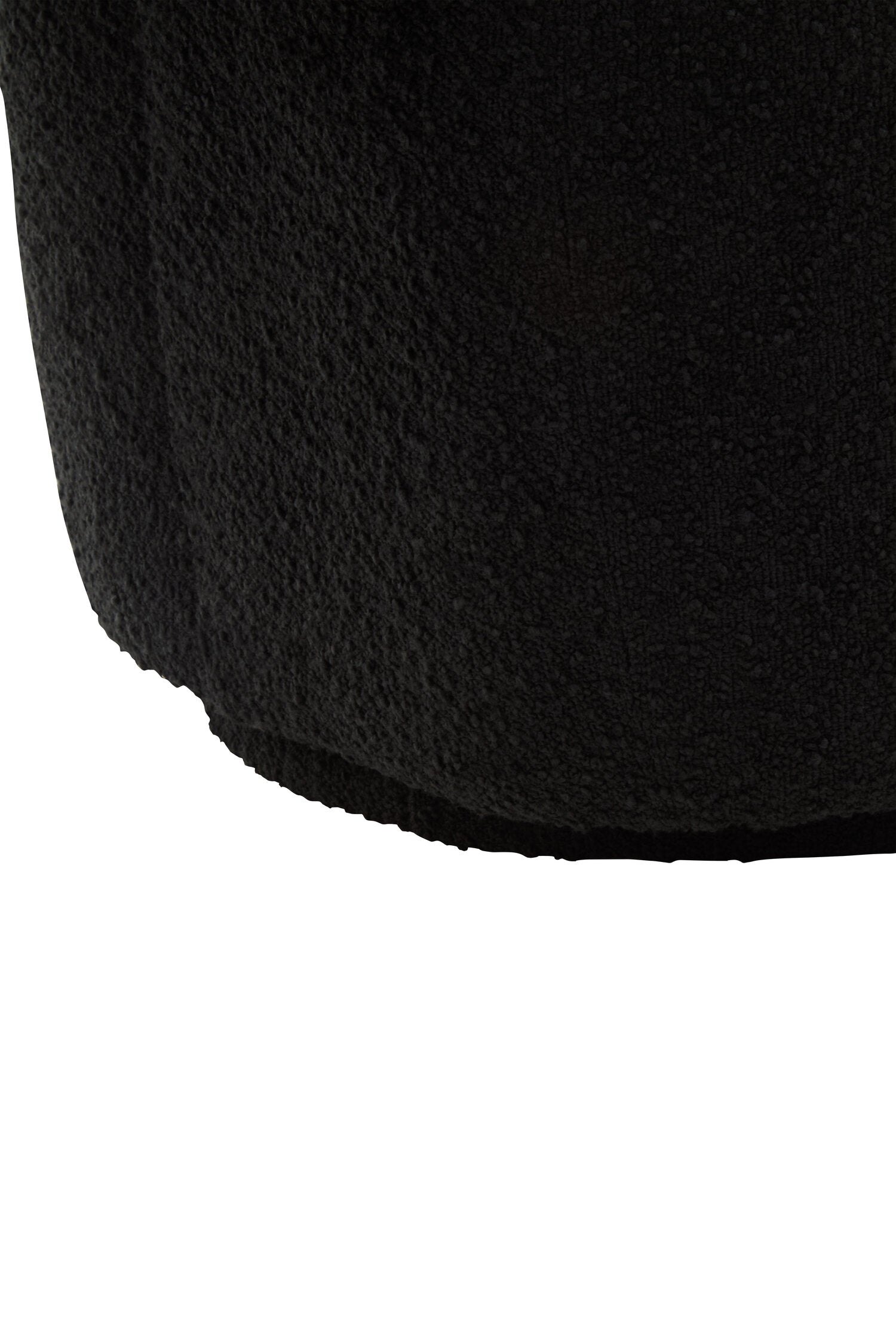 Oliveto Black Boucle Curved Swivel Armchair