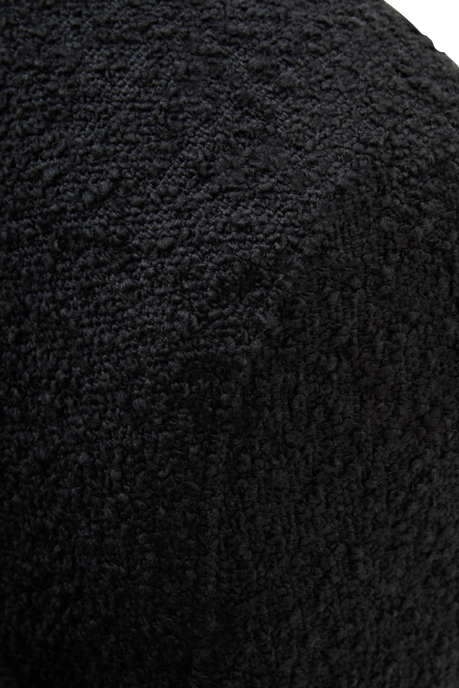 Oliveto Black Boucle Curved Swivel Armchair