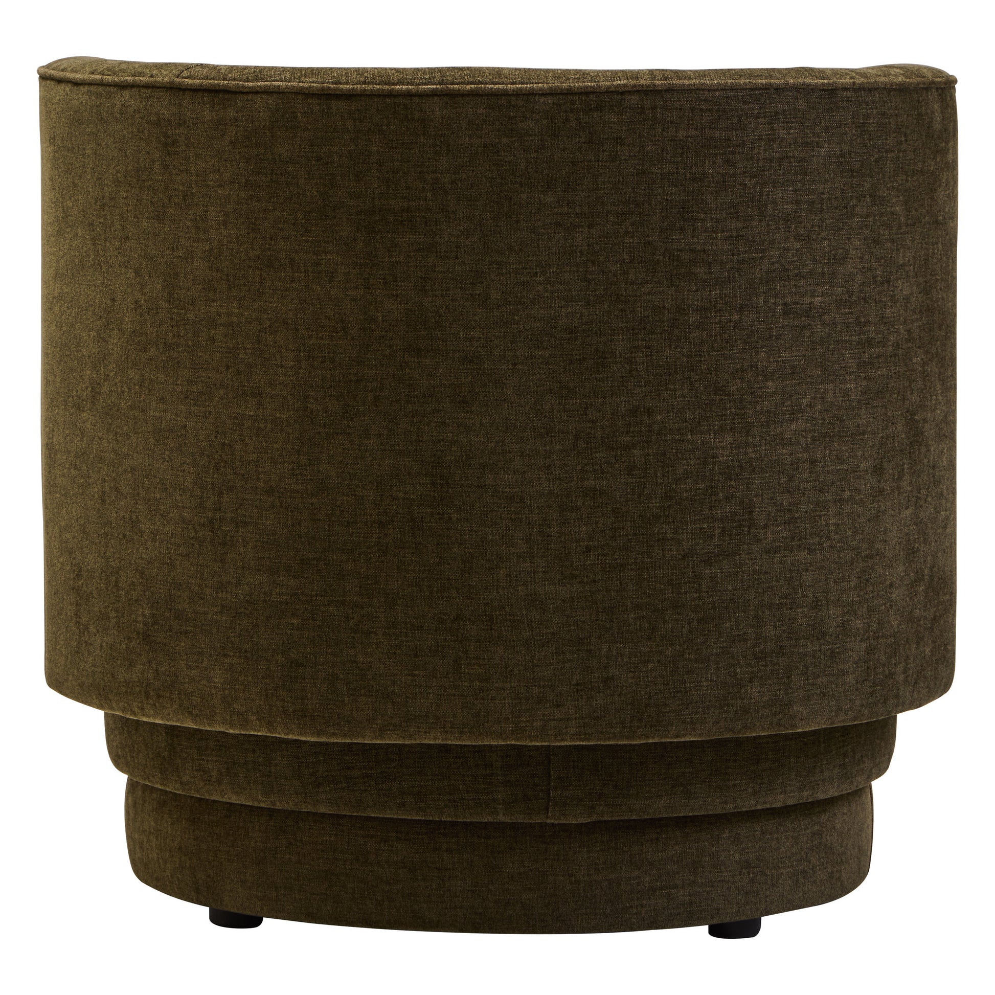 Drake Forest Green Chenille Effect Curved Chair