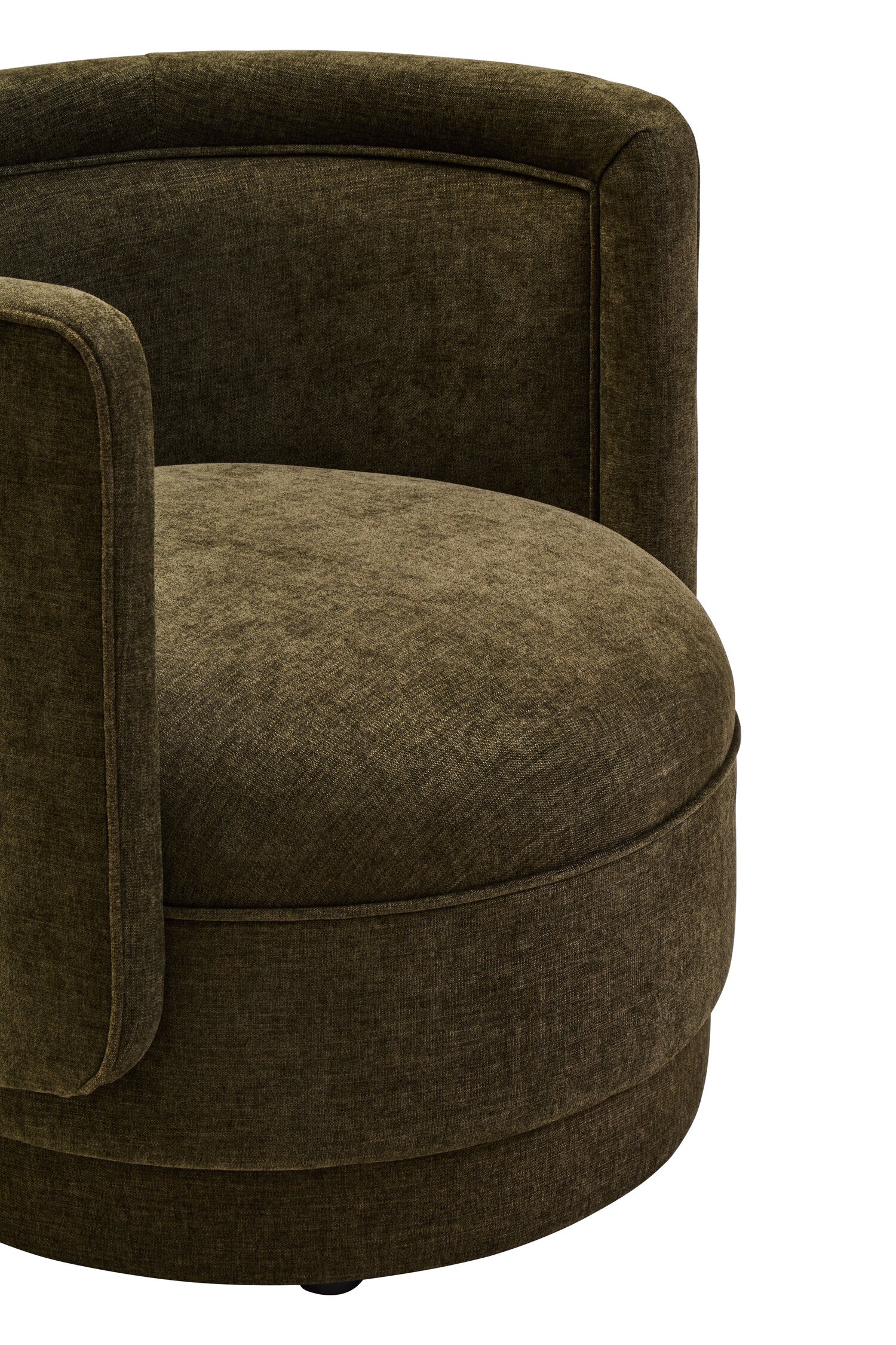 Drake Forest Green Chenille Effect Curved Chair