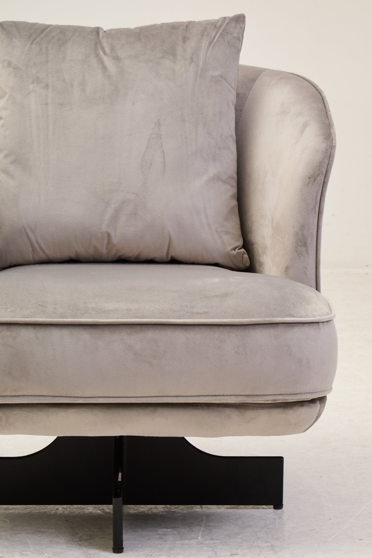 Hale Grey Velvet Swivel Chair