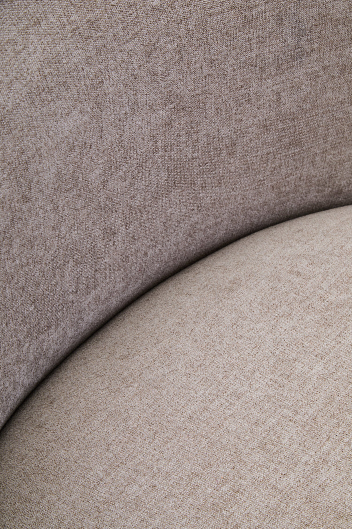 Drake Taupe Chenille Effect Curved Chair