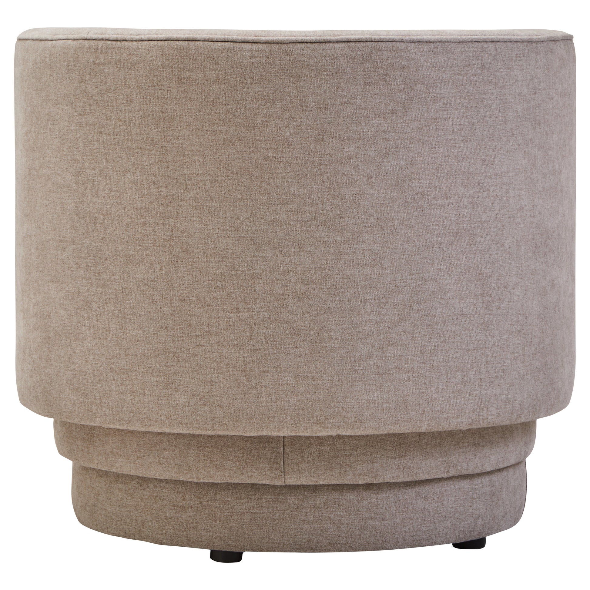 Drake Taupe Chenille Effect Curved Chair