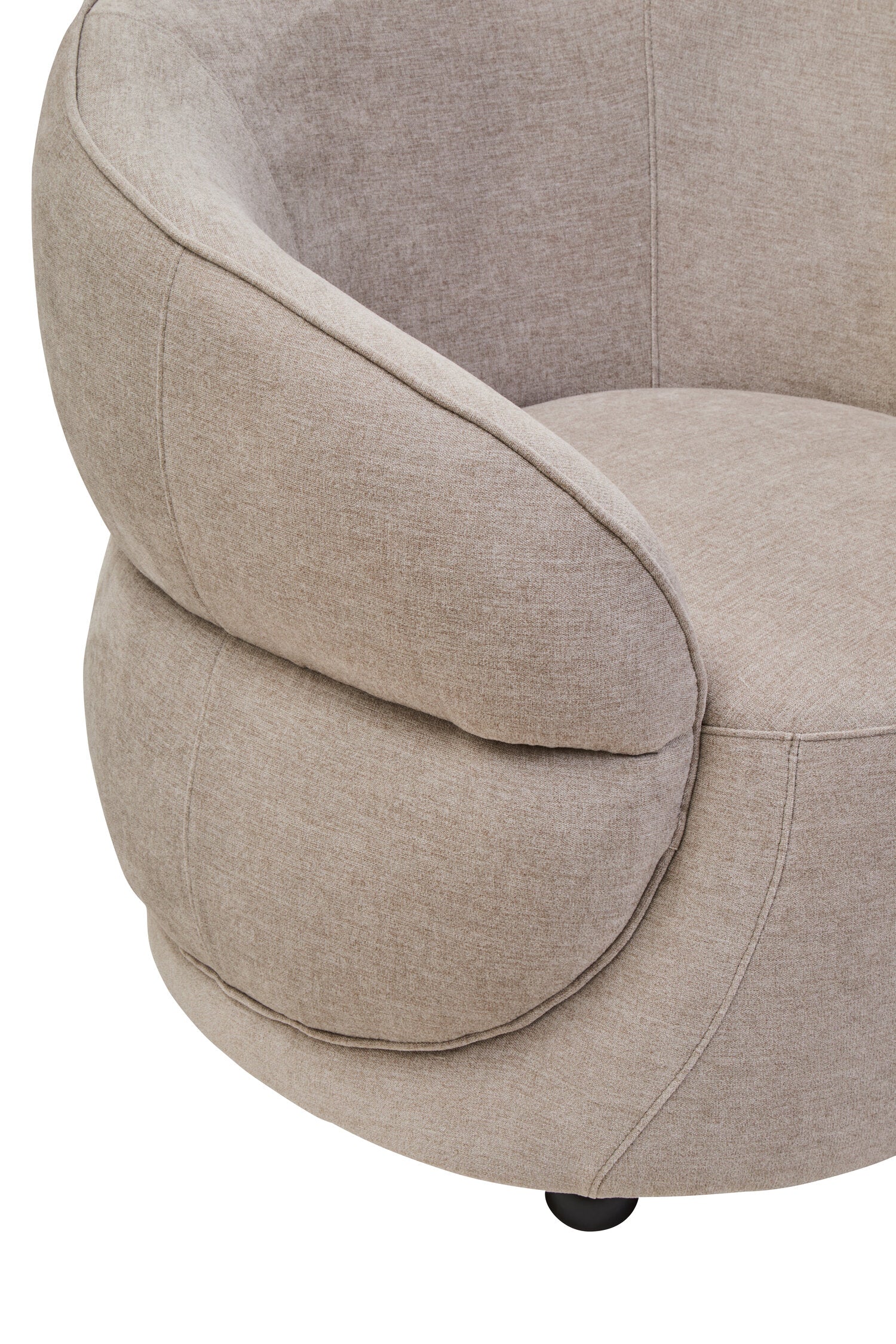 Daphne Taupe Chenille Effect Curved Chair