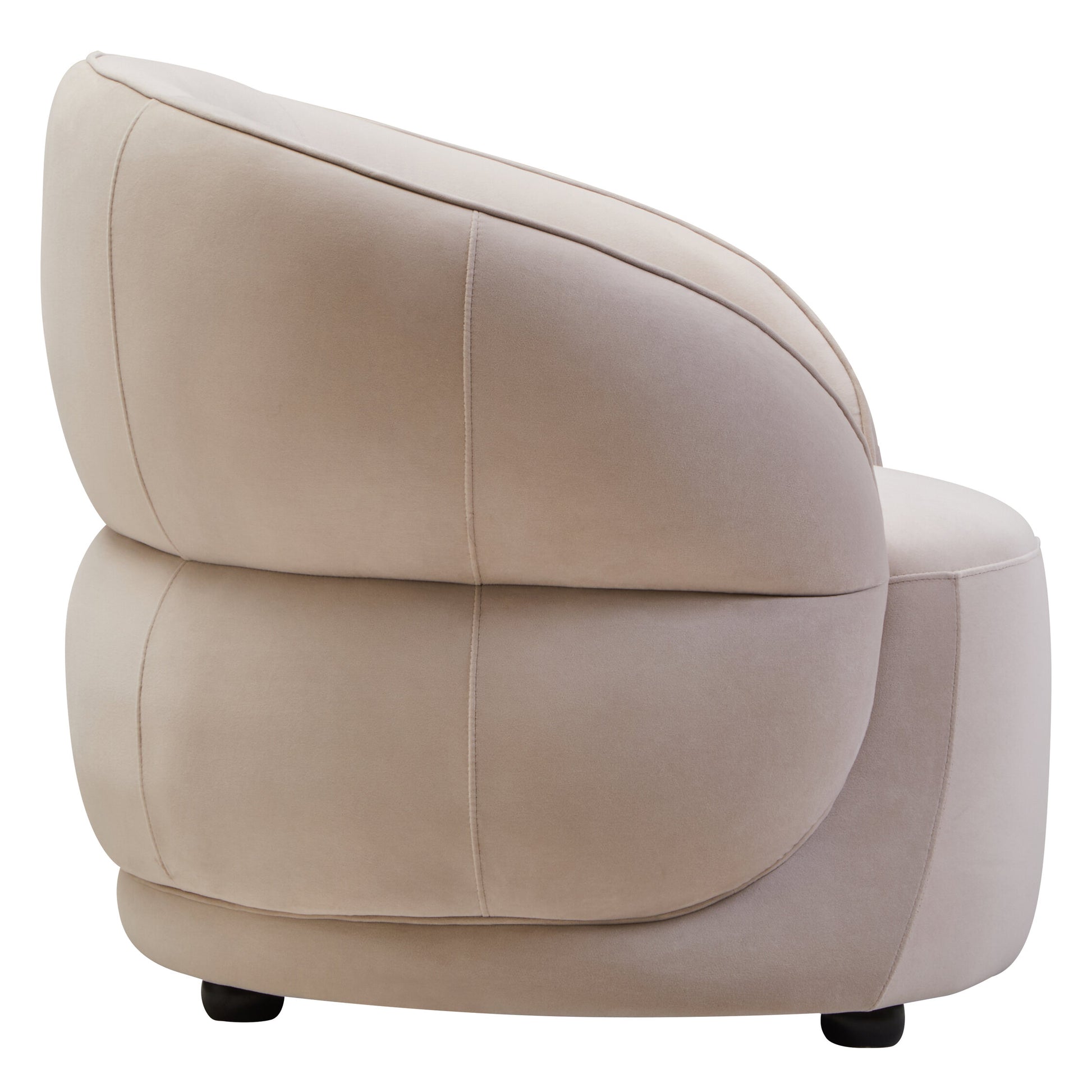 Darla Stone Velvet Curved Chair