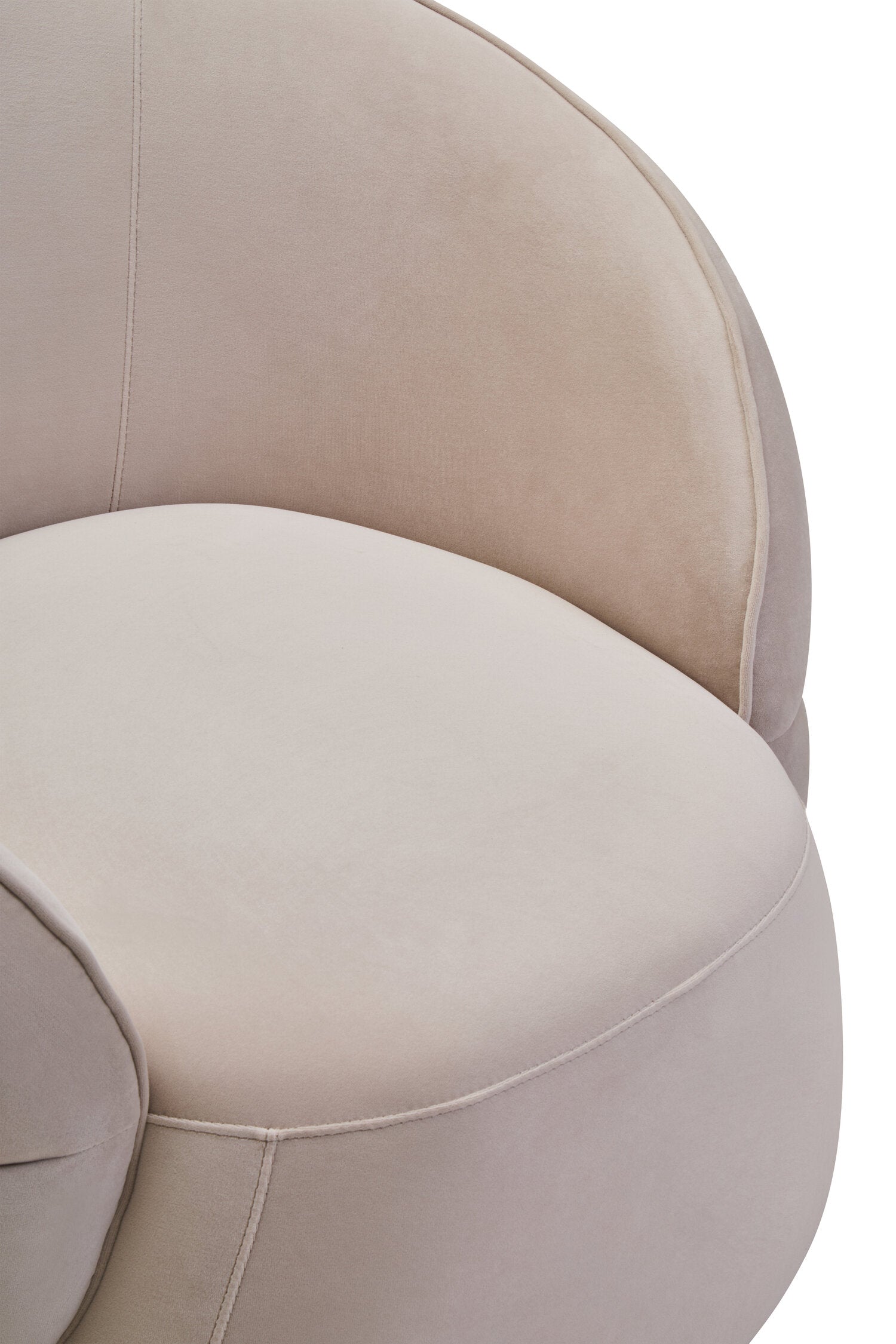 Darla Stone Velvet Curved Chair