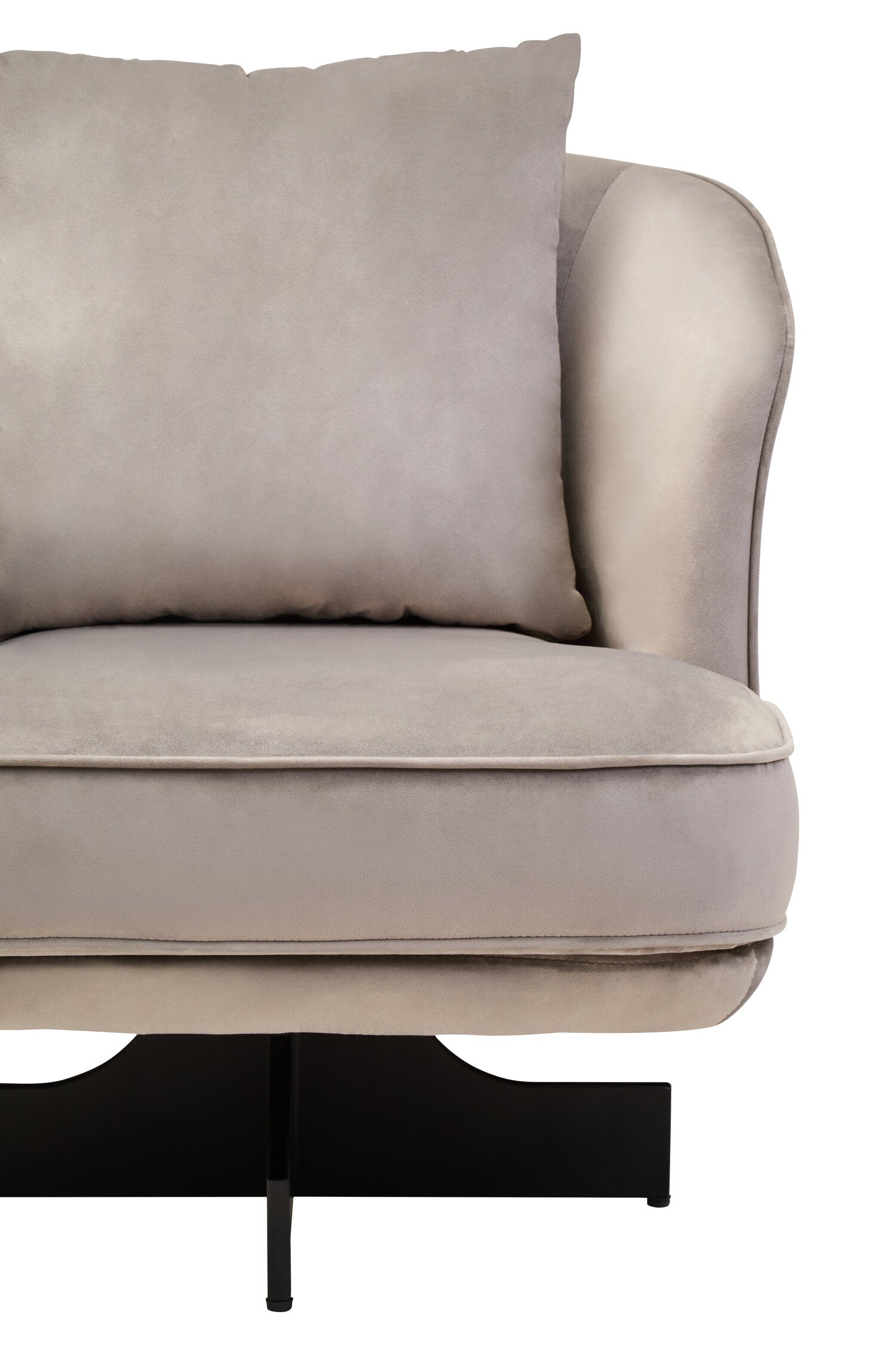 Hale Grey Velvet Swivel Chair
