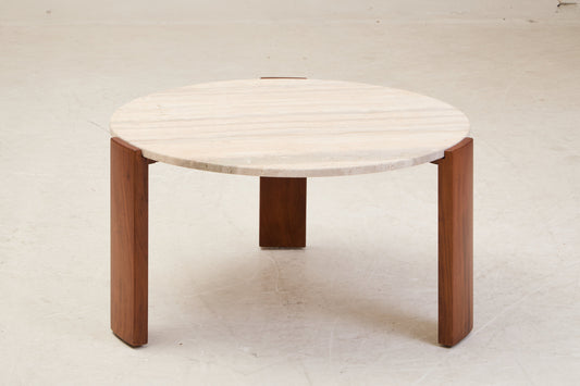 Palermo Round Travertine Top Large Coffee Table