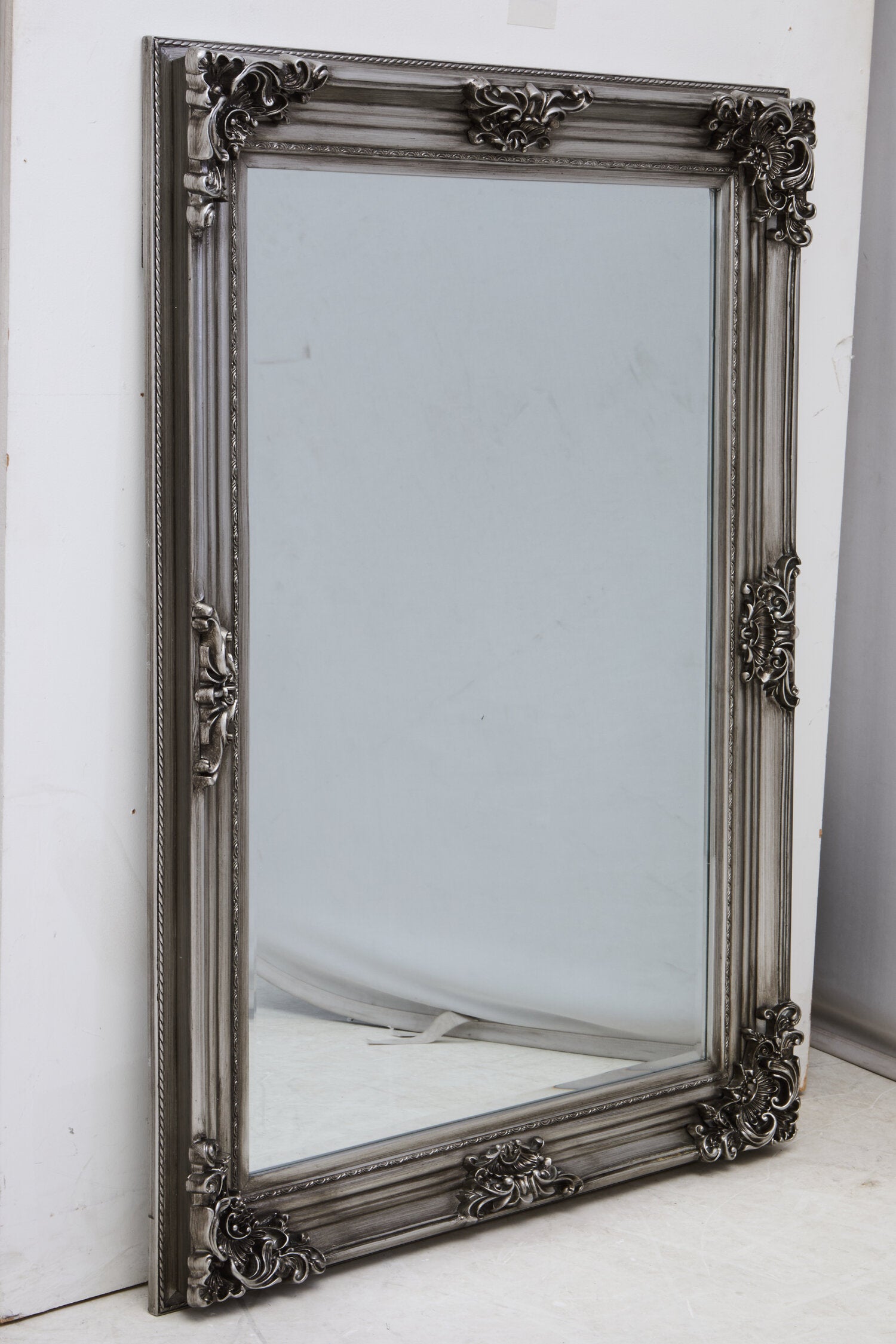 Lora Silver Wooden Frame Wall Mirror